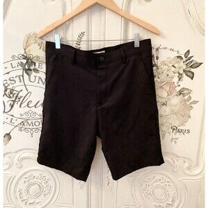 Vince Camuto Black Knee Length Bermuda Lined Dress/Work Shorts, Size 30/M